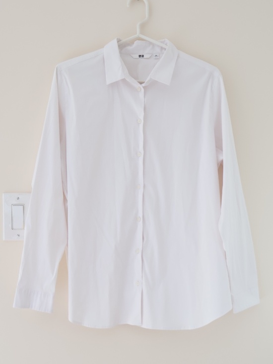Uniqlo Tops - Uniqlo White Button Up Long Sleeve Shirt Workwear Office Classic Preppy XXL